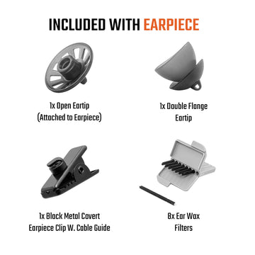 N-Ear 360 Flexo Covert Police Earpiece – Listen-Only, 3.5mm Connector