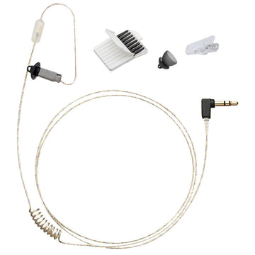 N-Ear 360 - Left Ear, Police Earpiece, 3.5mm Connector, 12 Inch Cable, Tubeless (RO-360-12-3.5-L)